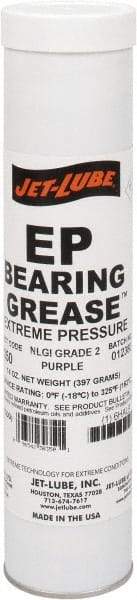 Jet-Lube - 14 oz Cartridge Extreme Pressure Grease - Purple, Extreme Pressure, 325°F Max Temp, NLGIG 2, - Benchmark Tooling