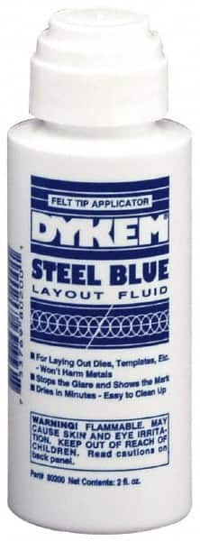 Dykem - Blue Layout Fluid - 2 Ounce Felt Tip Applicator - Benchmark Tooling