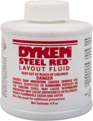 Dykem - Red Layout Fluid - 4 Ounce Brush Top Can - Benchmark Tooling