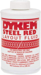 Dykem - Red Layout Fluid - 8 Ounce Brush Top Can - Benchmark Tooling