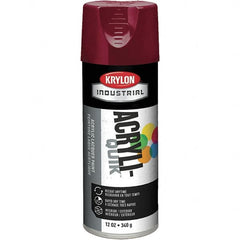 Krylon - Cherry Red, 12 oz Net Fill, Gloss, Lacquer Spray Paint - 15 to 20 Sq Ft per Can, 16 oz Container, Use on Cabinets, Color Coding Steel & Lumber, Conduits, Drums, Ducts, Furniture, Motors, Pipelines, Tools - Benchmark Tooling