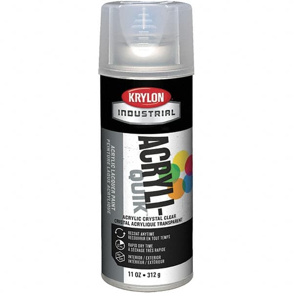 Krylon - Crystal Clear, 11 oz Net Fill, Gloss, Lacquer Spray Paint - 15 to 20 Sq Ft per Can, 11 oz Container, Use on Radios, Stereos & Other Electronic Units, Televisions - Benchmark Tooling