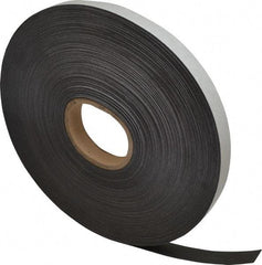 Mag-Mate - 200' Long x 1" Wide x 1/32" Thick Flexible Magnetic Strip - 8 Lb Max Pull Force, 4 Linear Ft/Lb Magnetic Pull Force, Adhesive Back - Benchmark Tooling