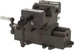 Palmgren - 3" Jaw Opening Capacity x 1-3/8" Throat Depth, Horizontal Drill Press Vise - 3" Wide Jaw, Cross Slide Base, Standard Speed, 5-1/2" OAL x 5-5/8" Overall Height - Benchmark Tooling