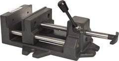 Palmgren - 6" Jaw Opening Capacity x 1-7/8" Throat Depth, Horizontal Drill Press Vise - 6" Wide Jaw, Stationary Base, Standard Speed, 14-1/2" OAL x 4-5/16" Overall Height - Benchmark Tooling