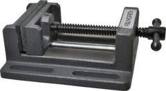 Palmgren - 4" Jaw Opening Capacity x 1-3/4" Throat Depth, Horizontal Drill Press Vise - 4" Wide Jaw, Stationary Base, Standard Speed, 7-1/2" OAL x 2-7/8" Overall Height - Benchmark Tooling