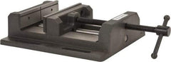 Palmgren - 8" Jaw Opening Capacity x 2" Throat Depth, Horizontal Drill Press Vise - 8" Wide Jaw, Stationary Base, Standard Speed, 15-1/2" OAL x 3-9/16" Overall Height - Benchmark Tooling