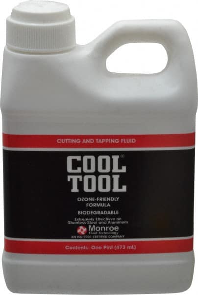 Monroe Fluid Technology - Cool Tool, 1 Pt Can Cutting & Tapping Fluid - Straight Oil, For Blanking, Boring, Broaching, Drilling, Hobbing, Milling, Reaming, Tapping, Turning - Benchmark Tooling