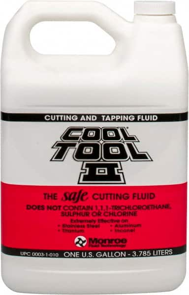 Monroe Fluid Technology - Cool Tool II, 1 Gal Bottle Cutting & Tapping Fluid - Straight Oil, For Blanking, Boring, Broaching, Drilling, Hobbing, Milling, Reaming, Tapping, Turning - Benchmark Tooling