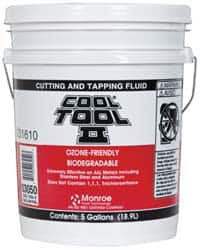 Monroe Fluid Technology - Cool Tool II, 5 Gal Pail Cutting & Tapping Fluid - Straight Oil, For Blanking, Boring, Broaching, Drilling, Hobbing, Milling, Reaming, Tapping, Turning - Benchmark Tooling