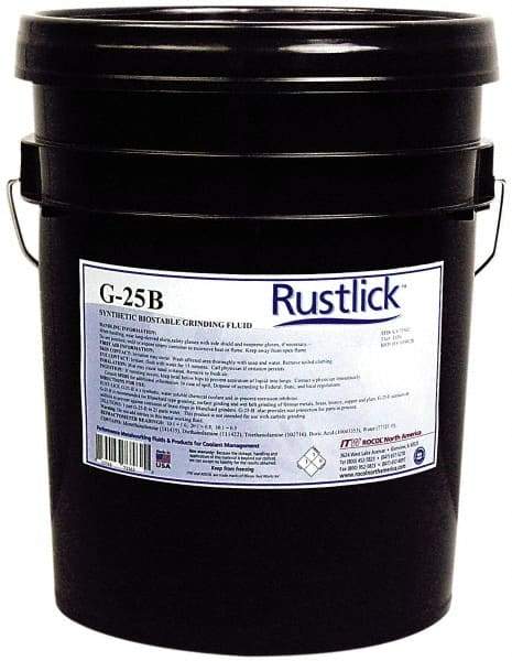 Rustlick - Rustlick G-25B, 5 Gal Pail Grinding Fluid - Synthetic, For Blanchard Grinding, General Grinding - Benchmark Tooling