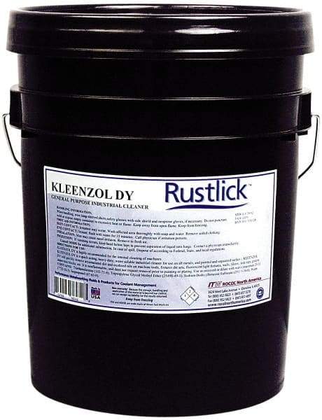 Rustlick - 5 Gal Pail Cleaner - Ferrous Metals, Nonferrous Metals, Sump and General Shop Cleaner - Benchmark Tooling