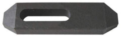 Value Collection - 1/2" Stud, Heat Treated Steel, Plain Strap Clamp - 2.244" Travel, 6" OAL x 1-1/4" Wide x 7/8" High, Black Oxide Finish, Tapered Nose - Benchmark Tooling