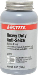 Loctite - 9 oz Can General Purpose Anti-Seize Lubricant - Calcium Fluoride/Graphite, -29 to 2,399°F, Gray, Water Resistant - Benchmark Tooling