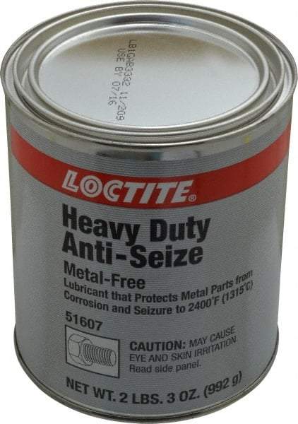 Loctite - 35 oz Can General Purpose Anti-Seize Lubricant - Calcium Fluoride/Graphite, -29 to 2,399°F, Gray, Water Resistant - Benchmark Tooling