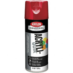 Krylon - Banner Red, Lacquer Spray Paint - 16 oz Container, Use on Cabinets, Color Coding Steel & Lumber, Conduits, Drums, Ducts, Furniture, Motors, Pipelines, Tools - Benchmark Tooling