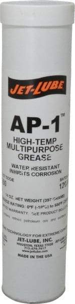 Jet-Lube - 14 oz Cartridge High Temperature Grease - Amber, High Temperature, 550°F Max Temp, NLGIG 2, - Benchmark Tooling