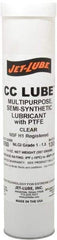 Jet-Lube - 14 oz Cartridge Synthetic General Purpose Grease - Clear, Food Grade, 400°F Max Temp, NLGIG 1-1/2, - Benchmark Tooling