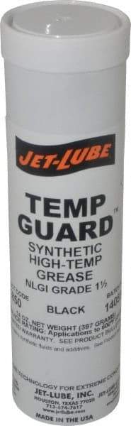 Jet-Lube - 14 oz Cartridge Graphite High Temperature Grease - Black, High/Low Temperature, 600°F Max Temp, NLGIG 1-1/2, - Benchmark Tooling