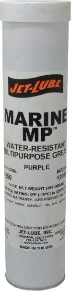 Jet-Lube - 14 oz Cartridge Lithium High Temperature Grease - Purple, High/Low Temperature, 325°F Max Temp, NLGIG 2, - Benchmark Tooling