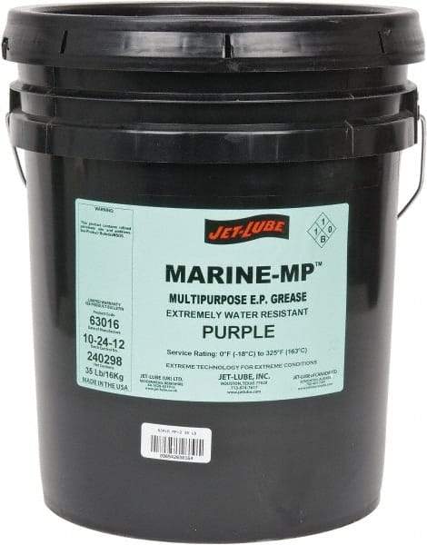 Jet-Lube - 35 Lb Pail Lithium High Temperature Grease - Purple, High/Low Temperature, 325°F Max Temp, NLGIG 2, - Benchmark Tooling