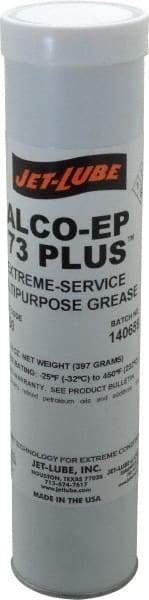 Jet-Lube - 14 oz Cartridge Aluminum Extreme Pressure Grease - Red, Extreme Pressure, 450°F Max Temp, NLGIG 2, - Benchmark Tooling