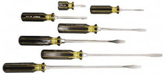 Stanley - 7 Piece Slotted Screwdriver Set - Bit Sizes: Philips 1/4 to 3/8" - Benchmark Tooling