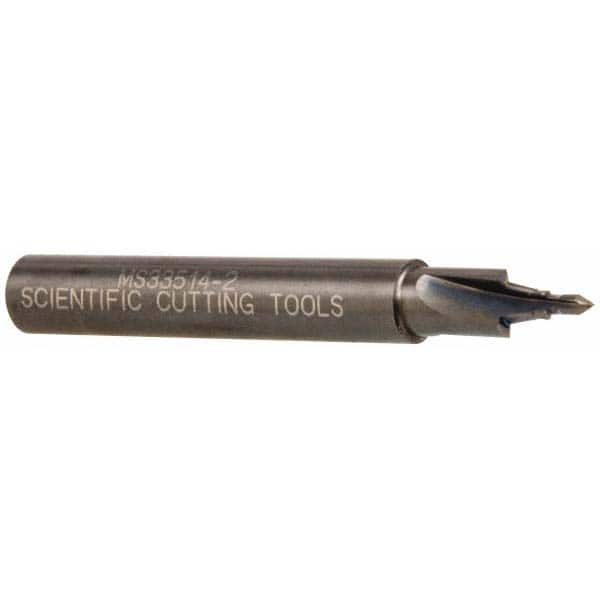 Scientific Cutting Tools - 5/16-24" Port, 0.3" Spotface Diam, 1/8" Tube Outside Diam, Plain Pilot, Straight Shank, Carbide Tipped Porting Tool - Benchmark Tooling