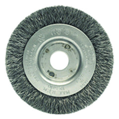 ‎3″ Diameter-3/8″-1/2″ Arbor Hole - Crimped Steel Wire Straight Wheel - Benchmark Tooling