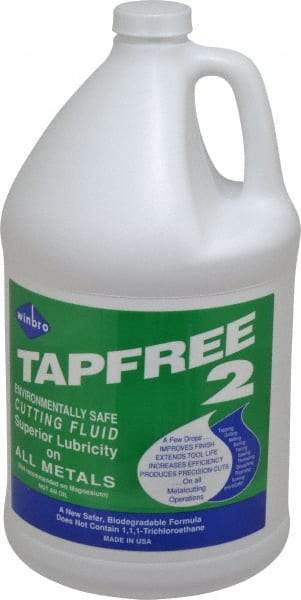 TapFree 2 - Tapfree 2, 1 Gal Bottle Cutting & Tapping Fluid - Water Soluble, For Cleaning - Benchmark Tooling