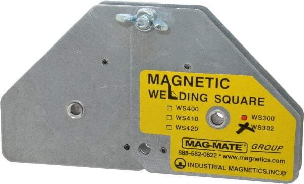 Mag-Mate - 7-5/8" Wide x 1-3/8" Deep x 3-3/4" High, Rare Earth Magnetic Welding & Fabrication Square - 120 Lb Average Pull Force - Benchmark Tooling