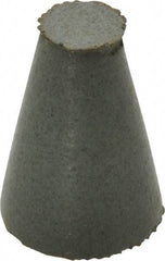 Cratex - 5/8" Max Diam x 1" Long, Taper, Rubberized Point - Coarse Grade, Silicon Carbide, 1/4" Arbor Hole, Unmounted - Benchmark Tooling