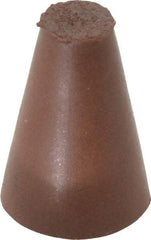 Cratex - 5/8" Max Diam x 1" Long, Taper, Rubberized Point - Fine Grade, Silicon Carbide, 1/4" Arbor Hole, Unmounted - Benchmark Tooling