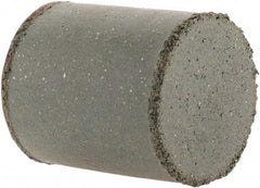 Cratex - 7/8" Max Diam x 1" Long, Cylinder, Rubberized Point - Coarse Grade, Silicon Carbide, 1/4" Arbor Hole, Unmounted - Benchmark Tooling