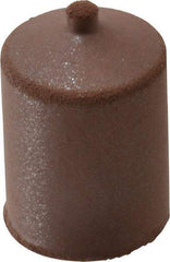 Cratex - 7/8" Max Diam x 1-1/4" Long, Cone, Rubberized Point - Fine Grade, Silicon Carbide, 1/4" Arbor Hole, Unmounted - Benchmark Tooling