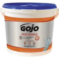 GOJO - Pre-Moistened Hand Cleaning Wipes - Center Pull, 11" x 7-3/4" Sheet Size, Blue - Benchmark Tooling