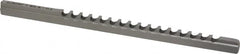 Dumont Minute Man - 4mm Keyway Width, Style B-1, Keyway Broach - High Speed Steel, Bright Finish, 1/4" Broach Body Width, 19/64" to 1-11/16" LOC, 6-3/4" OAL, 1,140 Lbs Pressure for Max LOC - Benchmark Tooling