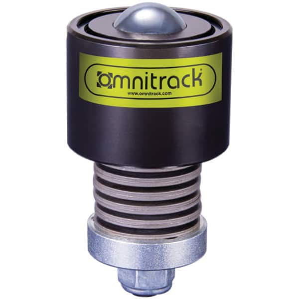 Value Collection - 1/2 Inch Diameter, Round, Chrome Steel Ball Transfer - 7/8 Inch Overall Diameter, 1.54 Inch Mount Height, 70 Lb. Capacity - Benchmark Tooling