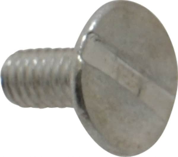 Made in USA - #8-32 Thread Screw, Truss Head, Slotted Drive, Aluminum Sex Bolt & Binding Post - Uncoated, 3/8" Length Under Head - Benchmark Tooling