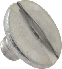 Made in USA - #8-32 Thread Screw, Truss Head, Slotted Drive, Aluminum Sex Bolt & Binding Post - Uncoated, 3/16" Length Under Head - Benchmark Tooling