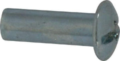 Made in USA - #10-24 Thread Barrel, Slotted/Phillips Drive, Steel Binding Post - Zinc-Plated Finish, 3/4" Long Barrel - Benchmark Tooling