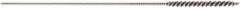 Brush Research Mfg. - 0.063" Diam Helical Stainless Steel Tube Brush - 0.003" Filament Diam, 3/4" Brush Length, 3" OAL, 0.034" Diam Shank - Benchmark Tooling