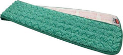 Rubbermaid - 36-1/2" Long x 5-1/2" Wide Microfiber Dust Mop Pad - Hook & Loop, Green - Benchmark Tooling