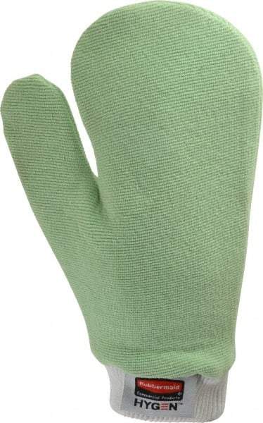 Rubbermaid - 11" Long Microfiber Cleaning & Dusting Mitt - Green, Multipurpose - Benchmark Tooling