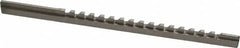 Value Collection - 3/32" Keyway Width, Style B, Keyway Broach - High Speed Steel, Bright Finish, 3/16" Broach Body Width, 19/64" to 1-11/16" LOC, 6-3/4" OAL - Benchmark Tooling