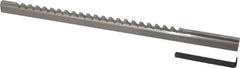 Value Collection - 3/16" Keyway Width, Style C, Keyway Broach - High Speed Steel, Bright Finish, 3/8" Broach Body Width, 25/64" to 2-1/2" LOC, 11-3/4" OAL - Benchmark Tooling