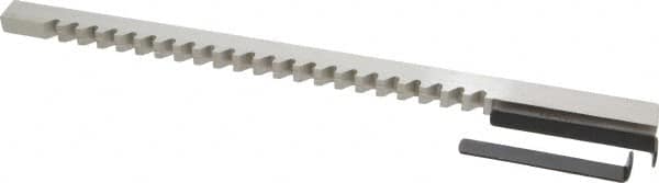 Value Collection - 3/8" Keyway Width, Style C, Keyway Broach - High Speed Steel, Bright Finish, 3/8" Broach Body Width, 25/64" to 2-1/2" LOC, 11-3/4" OAL - Benchmark Tooling