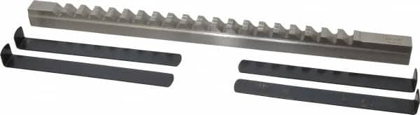 Value Collection - 5/8" Keyway Width, Style E, Keyway Broach - High Speed Steel, Bright Finish, 3/4" Broach Body Width, 1" to 6" LOC, 15-1/2" OAL - Benchmark Tooling