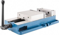 Interstate - 8" Jaw Width, 8" Jaw Opening Capacity, Horizontal Stationary Machine Vise - Manual Operation, 11,250 Lb Capacity, 1 Station, 20" Long x 6.1" High x 1-15/16" Deep, 1-15/16" Jaw Height, Cast Iron - Benchmark Tooling