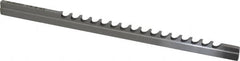 Dumont Minute Man - 1/8" Keyway Width, Style B, Keyway Broach - High Speed Steel, Bright Finish, 3/16" Broach Body Width, 19/64" to 1-11/16" LOC, 6-3/4" OAL, 720 Lbs Pressure for Max LOC - Benchmark Tooling